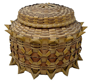 Vintage Porcupine Twist Basket