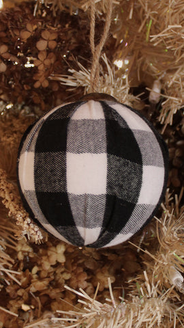 Buffalo Check Ball Ornament