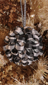 Buffalo Check Ribbon Ornament