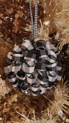 Buffalo Check Ribbon Ornament