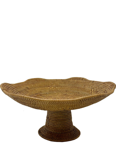 Smahra Wavy Pedestal Wicker Bowls