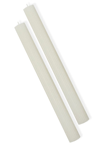 Crème Fluted Taper Candles