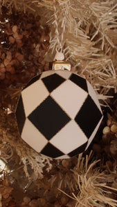 Checkered Glass Ornament