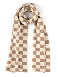 Beige Checkered Scarf