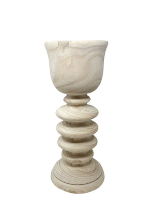 Open image in slideshow, Turned Wood Totem Vessel

