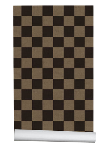 Brown Checkered Holiday Gift Wrap