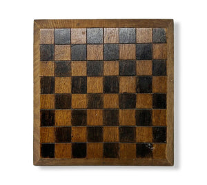Vintage Wooden Chess Board Wall Hanging