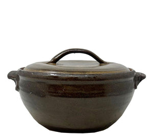 Vintage Lidded Stoneware Compote