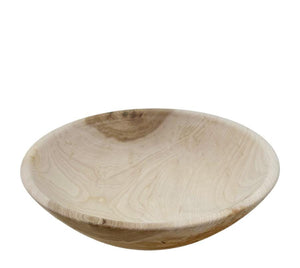 Vintage Carved Raw Wood Bowl