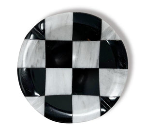 Vintage Checkered Onyx & Marble Catchall