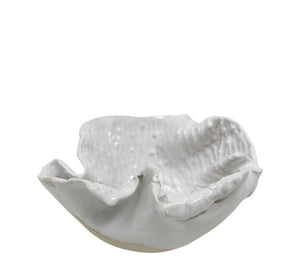 Vintage Ruffled Studio Pottery Ceramic Bowl