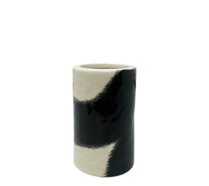 Vintage Black & White Ceramic Vase (sm)