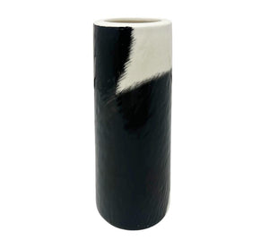 Vintage Black & White Ceramic Vase (lrg)