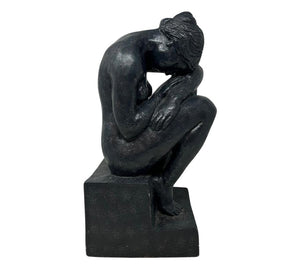 Vintage Sitting Nude Sculpture