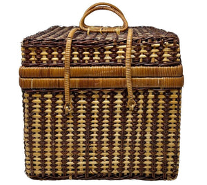Vintage Woven Picnic Basket