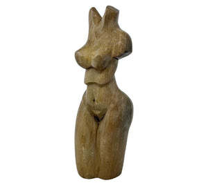 Carved Wooden Female Nude Sculpture