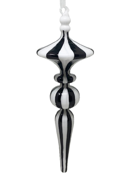 Hand-Blown Striped Glass Ornament No. 1