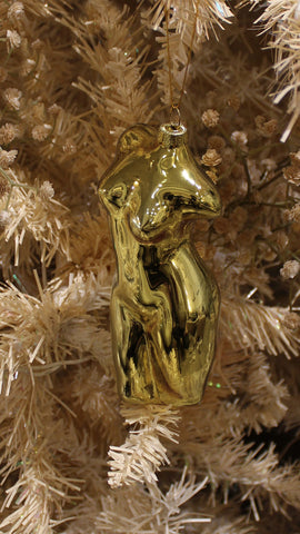 Sculptural Gold Nude Ornament