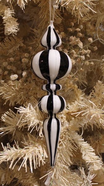 Hand-Blown Striped Glass Ornament No. 2