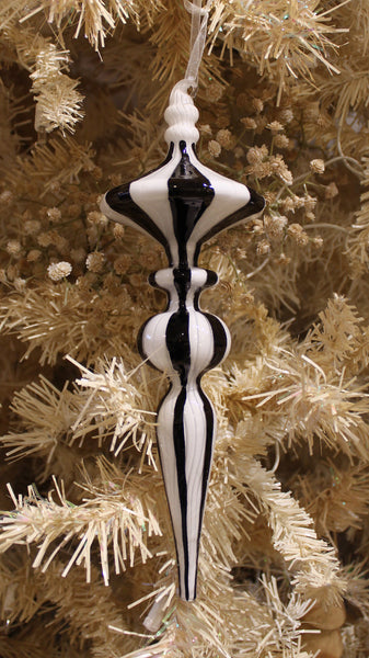 Hand-Blown Striped Glass Ornament No. 1