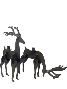 Pair of Reindeer Candle Holders