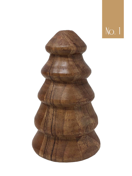Turned Hardwood Christmas Tree Collection
