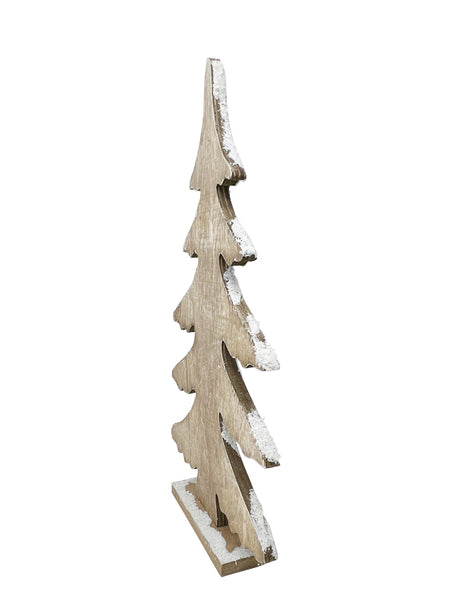 Flocked Wooden Trees