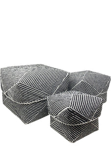 Collection of B&W Beaded Boxes