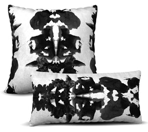 Rorschach - Noir Pillow Cover