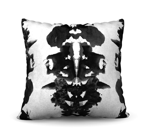 Rorschach - Noir Pillow Cover