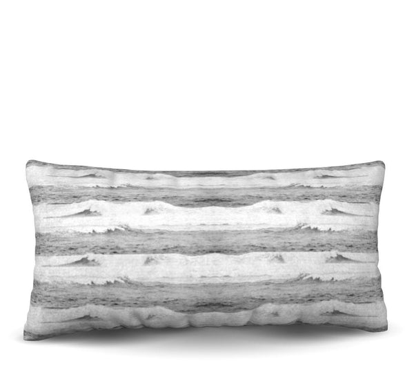Waves - Grey Pillow Cover
