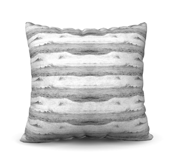 Waves - Grey Pillow Cover