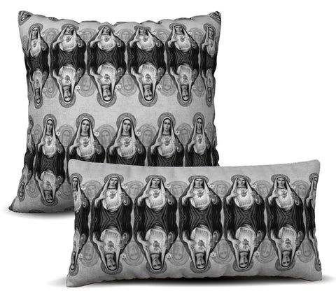 Nossa Senhore - Preto Pillow Cover