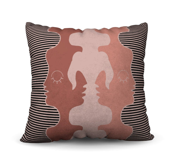 Two Faced - Rosado Pillow Cover