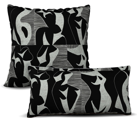 Kahlo - Noir Pillow Cover