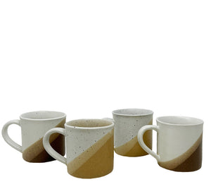 Set of 4 Vintage Stoneware Mugs