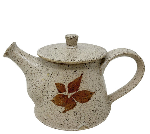 Vintage Floral Stoneware Teapot